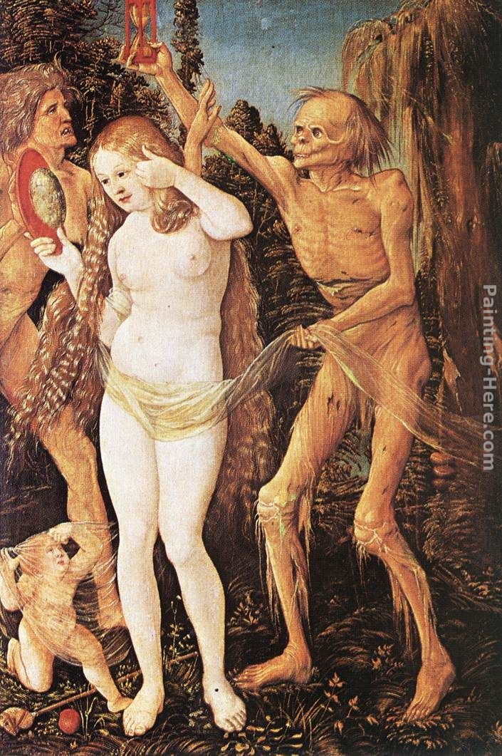 Three Ages of the Woman and the Death painting - Hans Baldung Three Ages of the Woman and the Death art painting
